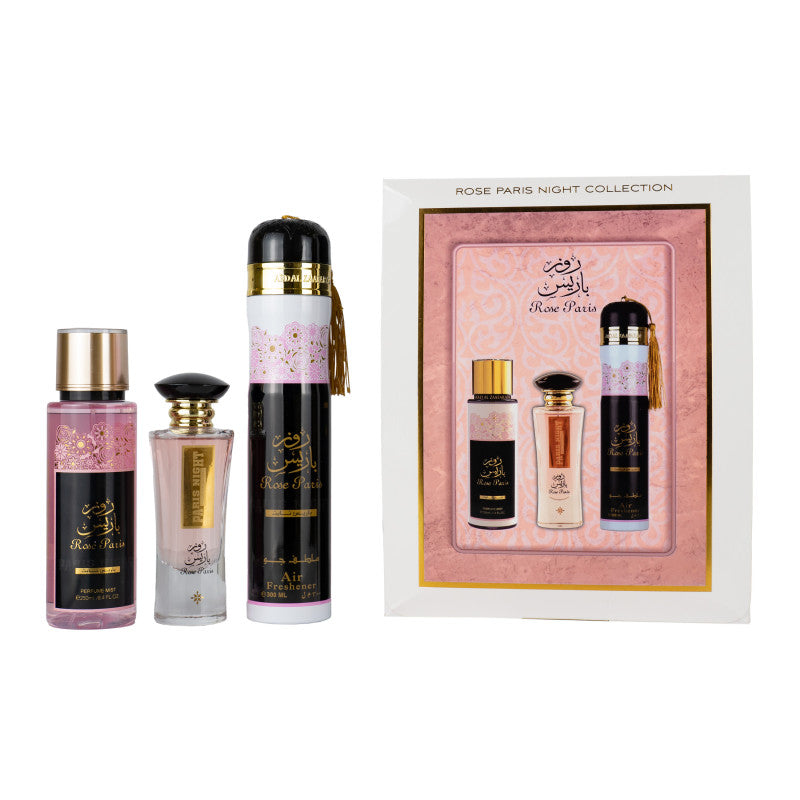 PERFUME ARD AL ZAAFARAN KIT 3 PCS ROSE PARIS NIGHT