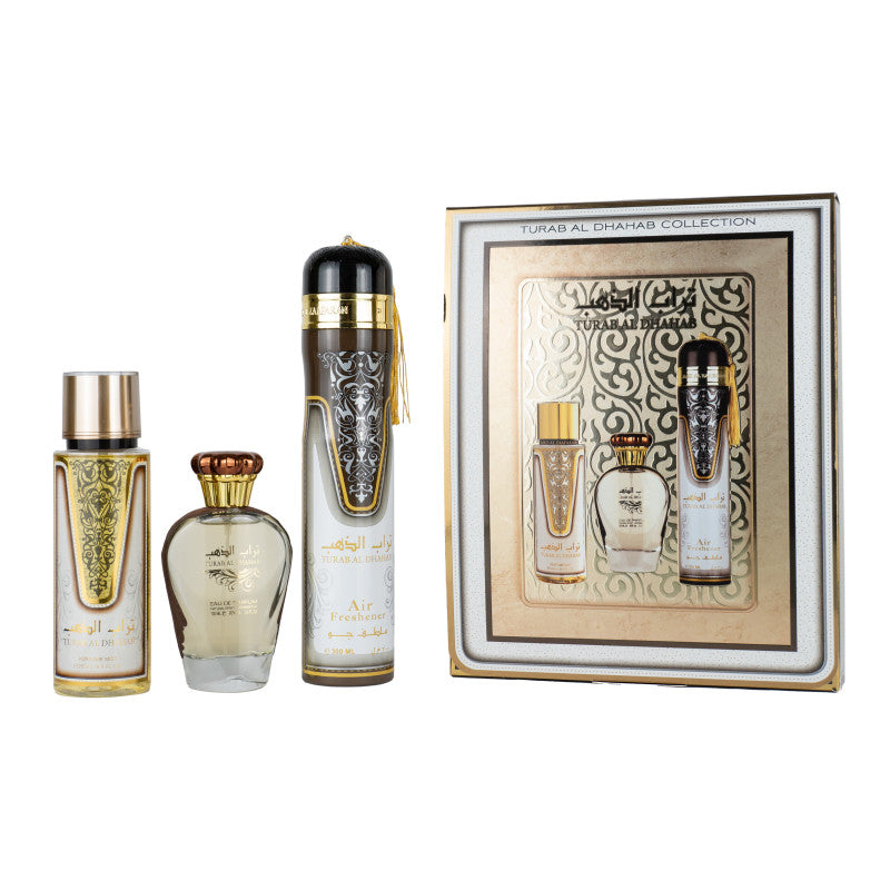PERFUME ARD AL ZAAFARAN KIT 3 PCS TURAB AL DHAHAB